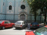Detail kostelíku: Modrý kostelík v Bratislavě