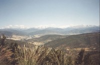 Pohled na Pyreneje od Pamplony
