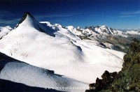Monte Rosa: Pohled z Breithornu (4164m) na masiv Monte Rosy