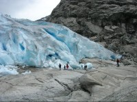 Nigardsbreen: ledovcový splaz ledovce Jostedalsbreen