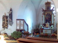 interiér kostela na Vysoké