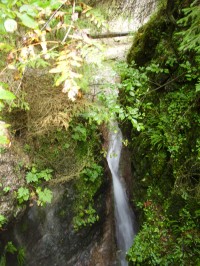 Kyseľ - jeden z menších vodopádů (září 2014)