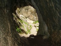 Jaskinia Mylna - vstupní otvor (květen 2014)