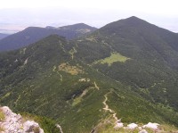 pohled ze Sivého vrchu k jihu (Ostrá 1764 m)