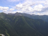 pohled ze Sivého vrchu (vlevo Salatín 2048, Baníkov 2178 m, úplně na obzoru vpravo Baranec 2184 m)