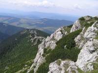 západní hřeben Sivého vrchu (pohled z vrcholu) 