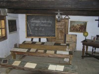Múzeum oravskej dedidy - interiér školy z Vyšného Kubína