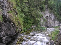 Dolina Kościeliska - tok Kościliskégo Potoka v třetí soutěsce (Brama Raptawicka)
