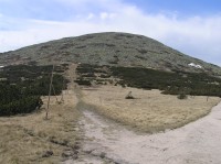Vysoké kolo - pohled od východu - ze sedla mezi horou Smielec, na červené hřebenové trase (květen 2009)