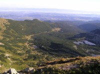 Skrajna Turnia - pohled z vrcholu do Doliny Gasienicowej