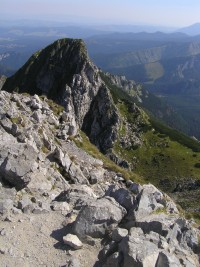 Długi Giewont - pohled na hřeben z vrcholu Wielki Giewont. (září 2009)