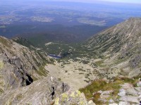 Dolina Pańszczyca - pohled na dolinu ze Skrajnego Granatu (září 2009)