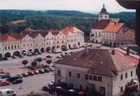 náměstí z věže zámku