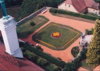 zahrada z věže zámku