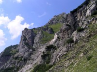 Veľký Rozsutec - skalní římsy a terasy (srpen 2010)