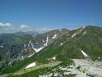 Kondratova kopa - Pohled z vrcholu k západu (červen 2019)