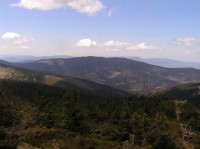 Rezerwat przyrody Romanka - pohled na vrcholové partie Romanky z Pilska (květen 2011)