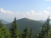 Osnica - pohled na horu ze stoupání na Veľký Rozsutec (srpen 2010)