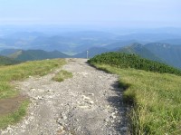 Hrana Veľkého Kriváňa -pohled ze stoupání k vrcholu V. Kriváňa (srpen 2011)