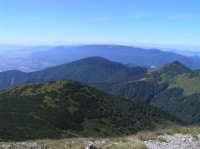 Kľačianska Magura - pohled z Malého Kriváňa (srpen 2011)