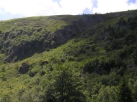 Velká kotlina - cetrální část karu - z terasy u pramene Moravice (zastavení nauč. stezky)