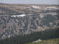 vodopád Pančavy: foto při max. zoomu z Vlaštovičích kamenů