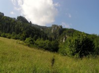 Zbojnický chodník - pohled na dolinu Obšívanka z přístupové trasy od Terchovej (srpen 2012)