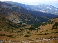 Krúpova hoľa - pohled z vrcholu do Širokej doliny (září 2013)