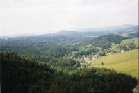 pohled na Jetřichovice z Mariiny vyhlídky