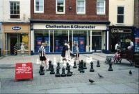 šachová partie na pěší zóně