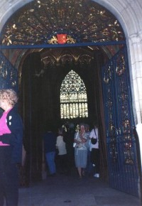 východní okno v York Minster (1405-8) největší okno na světě
