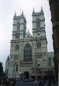 čelní pohled na Westminster Abbey