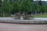 Nová fontána vedle kolonády