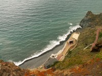 Pohled na dolní stanici lanovky