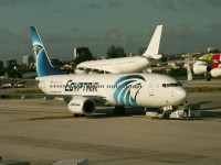 Letadlo Egypt Air v Lisabonu