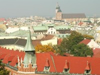 Centrum Krakowa z výšky