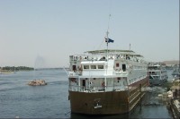 Turistické lodi na Nilu