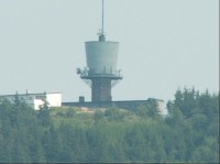 Pohled na vysílač z německé strany z Neualbenreuthu