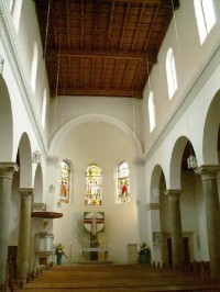 Interiér luteránského kostela