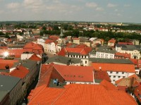 Centrum Güstrowa z kostelní věže