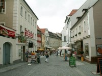 Typická bavorská ulička u náměstí