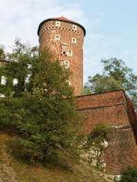 Baszta Sandomierska - pohled z pod hradeb
