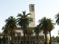 Hodinová věž na sídle prefektury