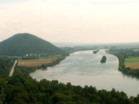 Výhled na Dunaj směrem ke Straubingu