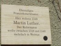 Pamětní tabule - Martin Luther