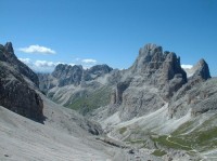 Dolomity-Gardeccia: Cesta na Antermiou o hodinku výše