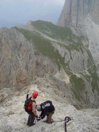 Dolomity-Gardeccia: Ferraty na Rotwand