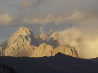 Dolomity-Gardeccia: Marmolada z přiblížením od pohledu z Gardeccie