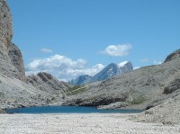 Dolomity-Gardeccia: pohled na Marmoladu