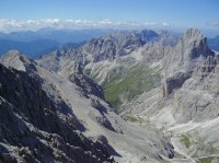 Dolomity-Gardeccia: Pohled z Antermoi